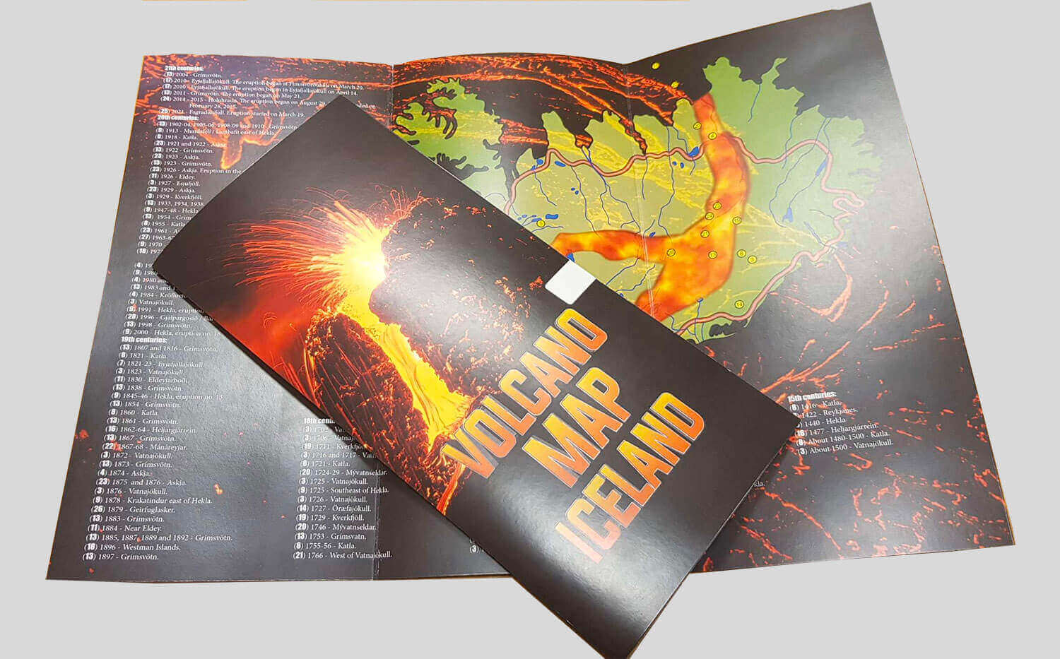 Eldgosakort – Ísland